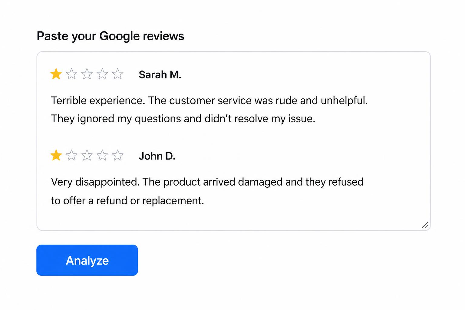 Paste your reviews preview